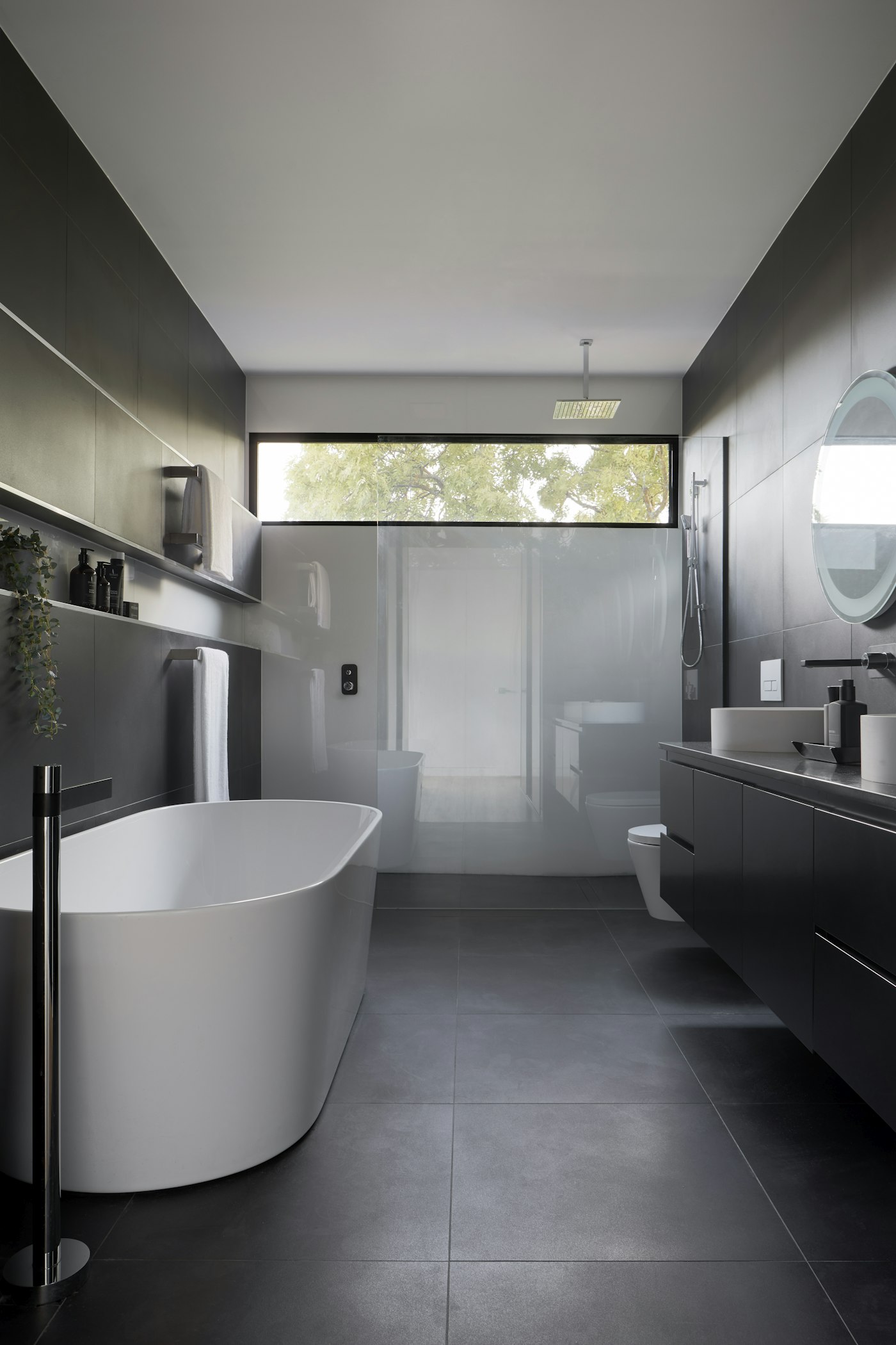 Salle de bain éclairée par Lumifaro